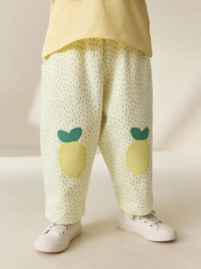 Yellow Lemons Embellished Barrel Trousers (3mths-7yrs) image 1