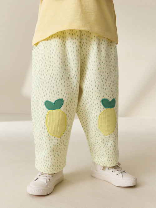 Yellow Lemons Embellished Barrel Trousers (3mths-7yrs) image 1