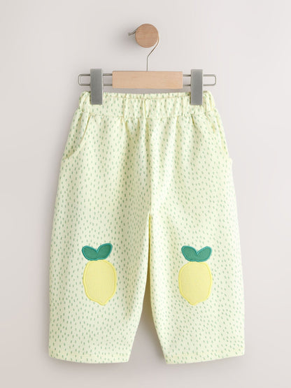 Yellow Lemons Embellished Barrel Trousers (3mths-7yrs) image 4