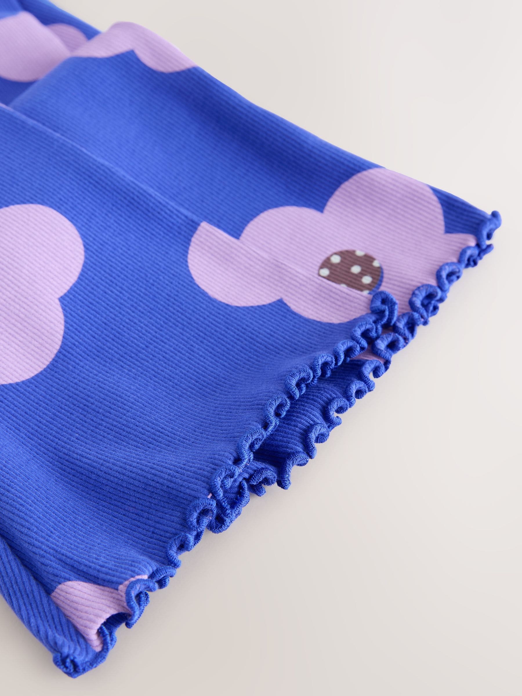 Blue Flower Rib Flare Leggings (3mths-7yrs) image 6