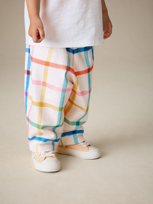Rainbow Check Barrel Leg Trousers (3mths-7yrs) image 1
