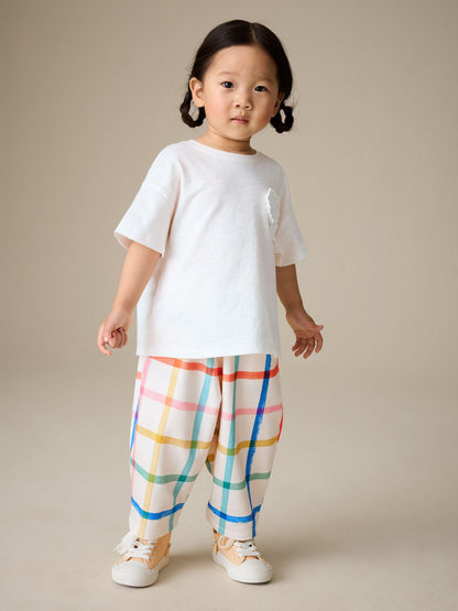 Rainbow Check Barrel Leg Trousers (3mths-7yrs) image 2
