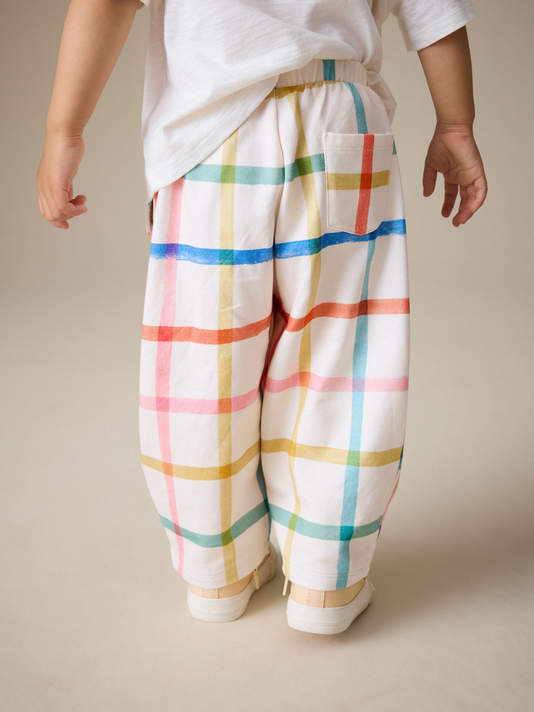Rainbow Check Barrel Leg Trousers (3mths-7yrs) image 3
