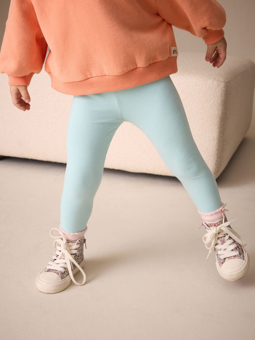 Eggshell Blue Plain Leggings (3mths-7yrs) image 1