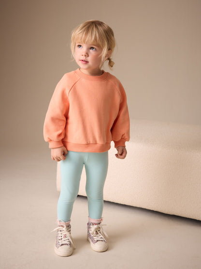 Eggshell Blue Plain Leggings (3mths-7yrs) image 2
