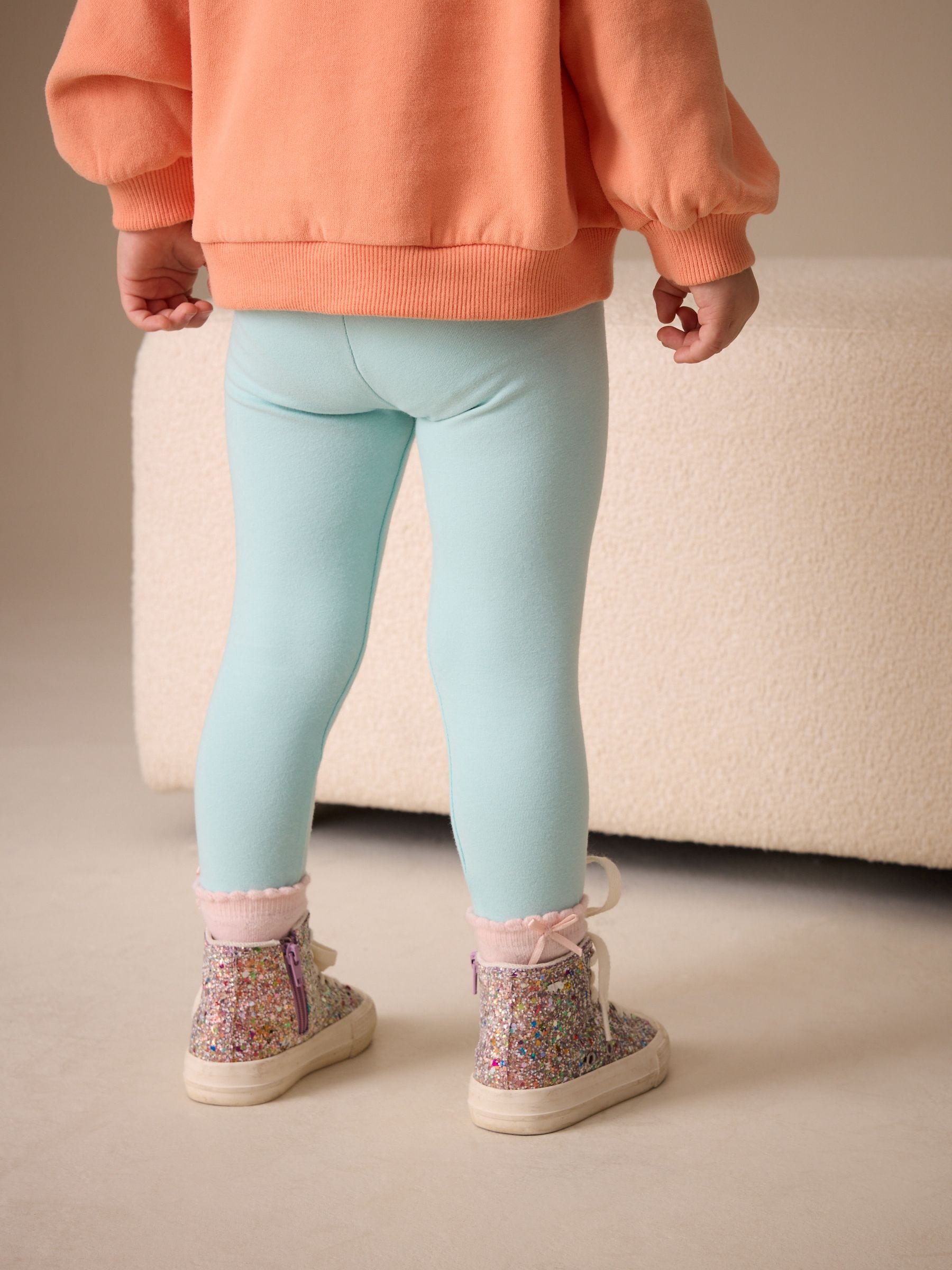 Eggshell Blue Plain Leggings (3mths-7yrs) image 3