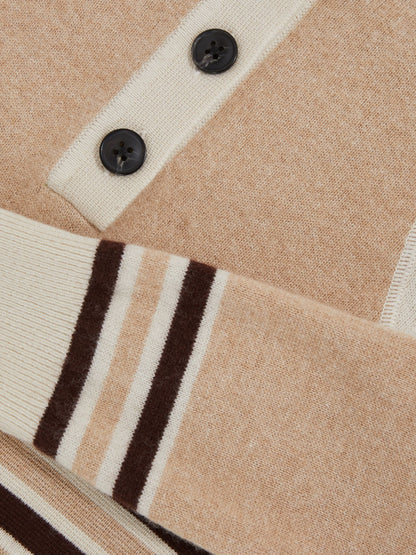 Reiss Neutral Vienne 3-9 yrs Wool-Blend Funnel-Neck Knit Dress With Cashmere image 4