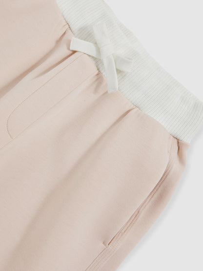 Reiss Neutral Laney 9-13 yrs Premium Interlock Wide-Leg Joggers image 4