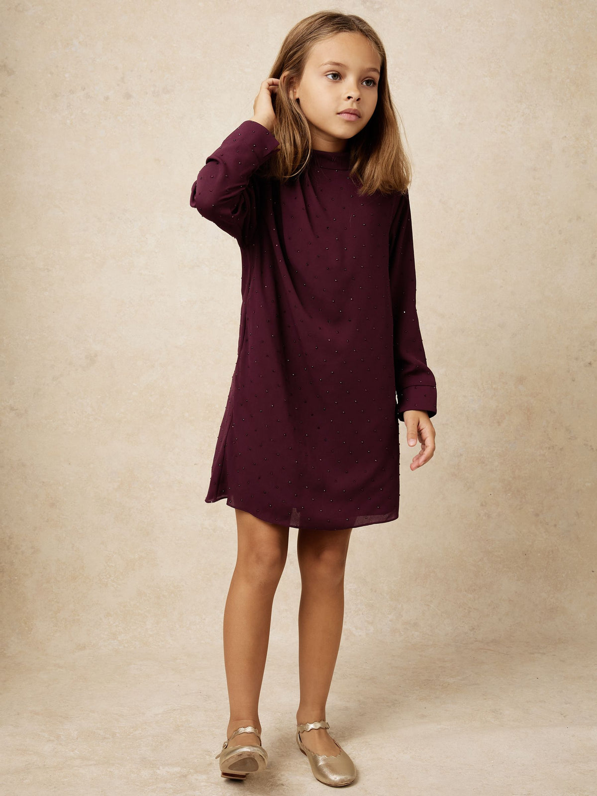 Reiss Berry Coco 13-14 yrs Crystal-Embellished Drape Dress - image 2