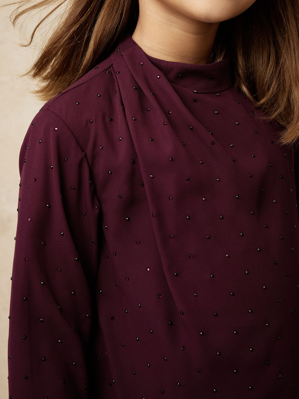 Reiss Berry Coco 13-14 yrs Crystal-Embellished Drape Dress - image 3