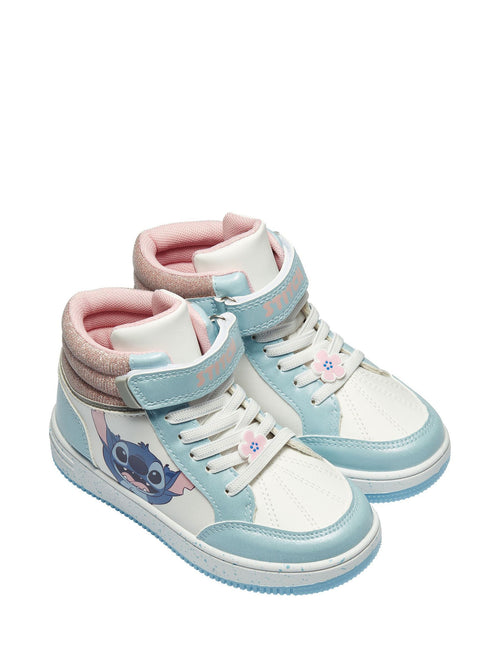 Character White Disney Lilo and Stitch High Top Trainers image 1