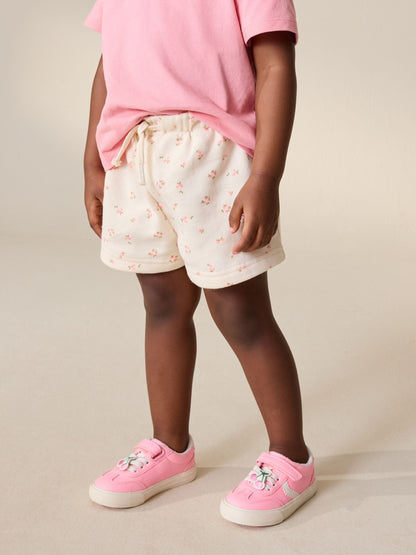 Cream Ditsy Floral Sweat Shorts (3mths-7yrs) image 4