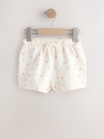 Cream Ditsy Floral Sweat Shorts (3mths-7yrs) image 5