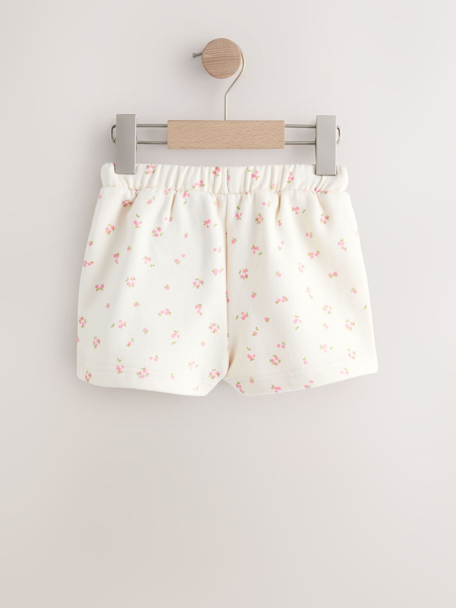 Cream Ditsy Floral Sweat Shorts (3mths-7yrs) image 6