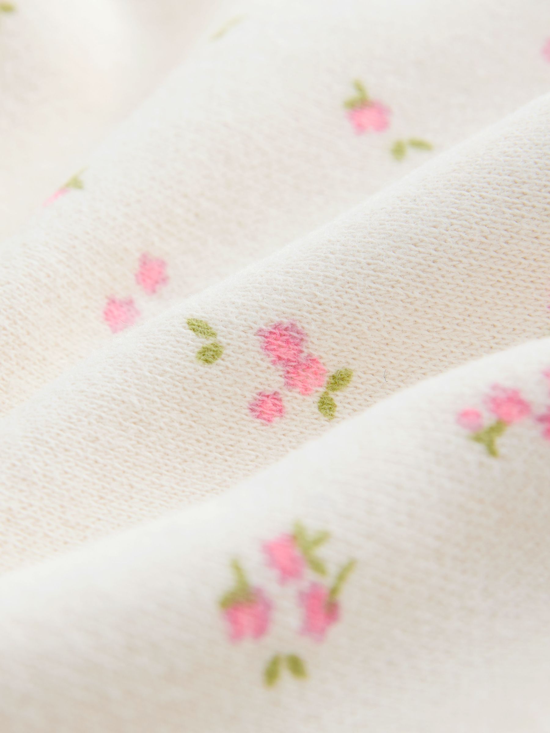 Cream Ditsy Floral Sweat Shorts (3mths-7yrs) image 8