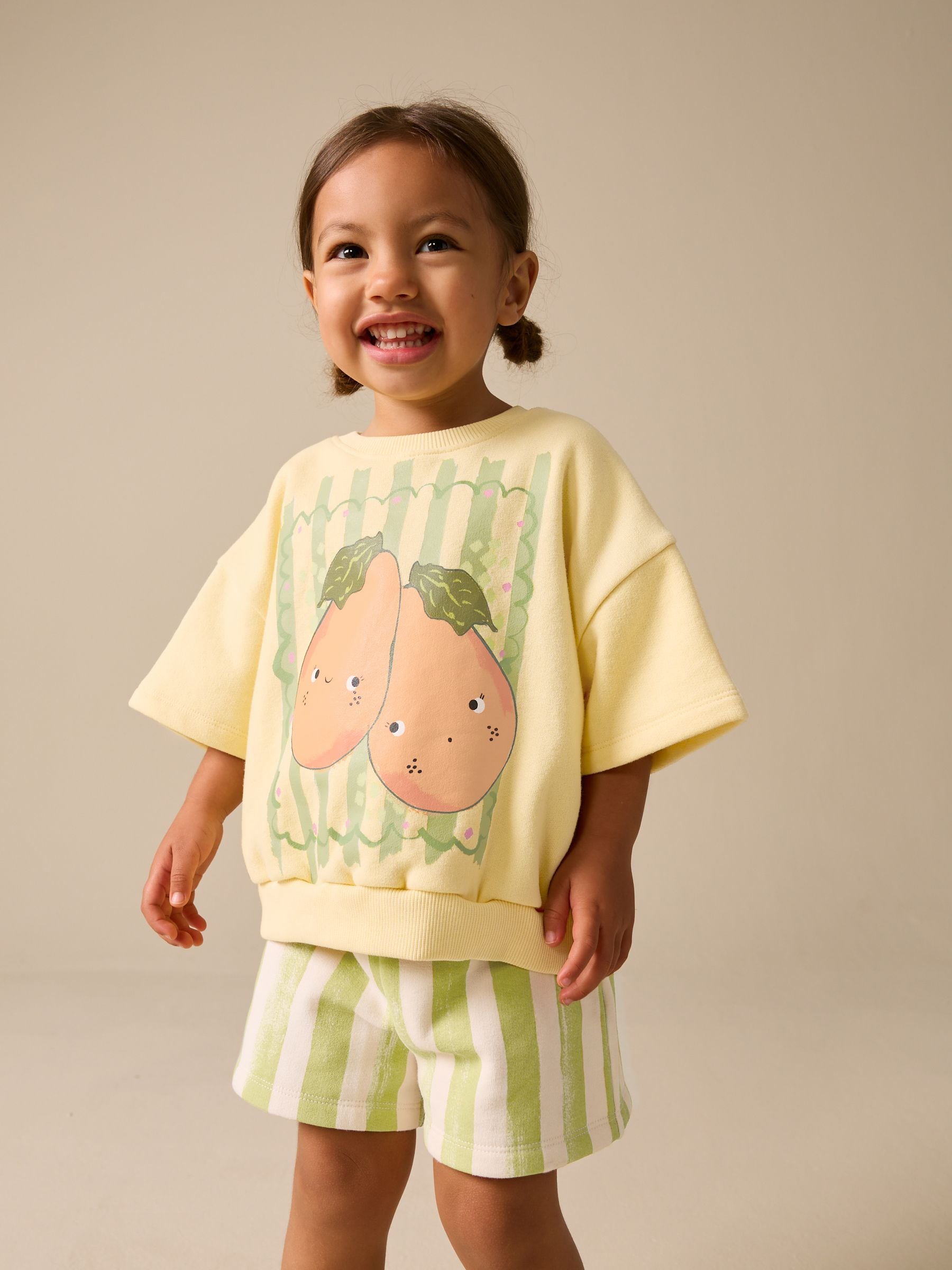 Green Fruit Top and Shorts Set (3mths-7yrs) image 1