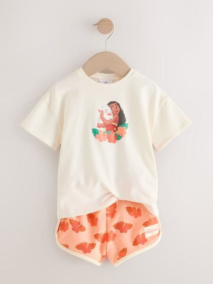 Coral/Ecru Disney Moana Short Sleeve Top and Shorts Set (3mths-7yrs) image 6