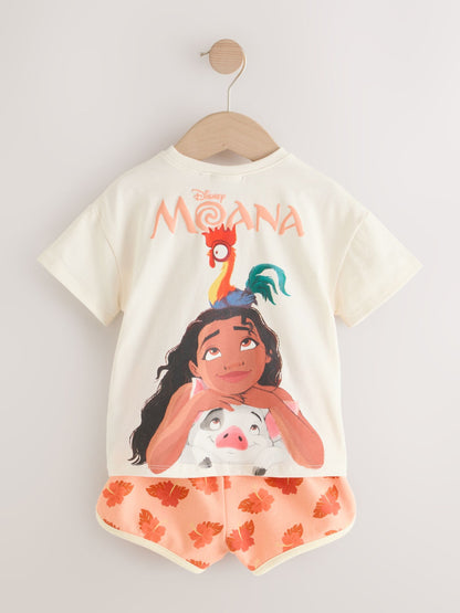 Coral/Ecru Disney Moana Short Sleeve Top and Shorts Set (3mths-7yrs) image 7