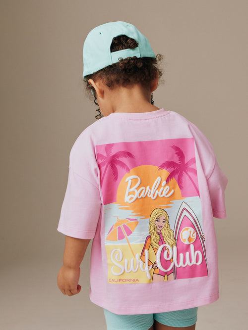 Dsiney Kidz - Pink Barbie Short Sleeve T-Shirt and Cycle Shorts Set (3mths-7yrs) image 1