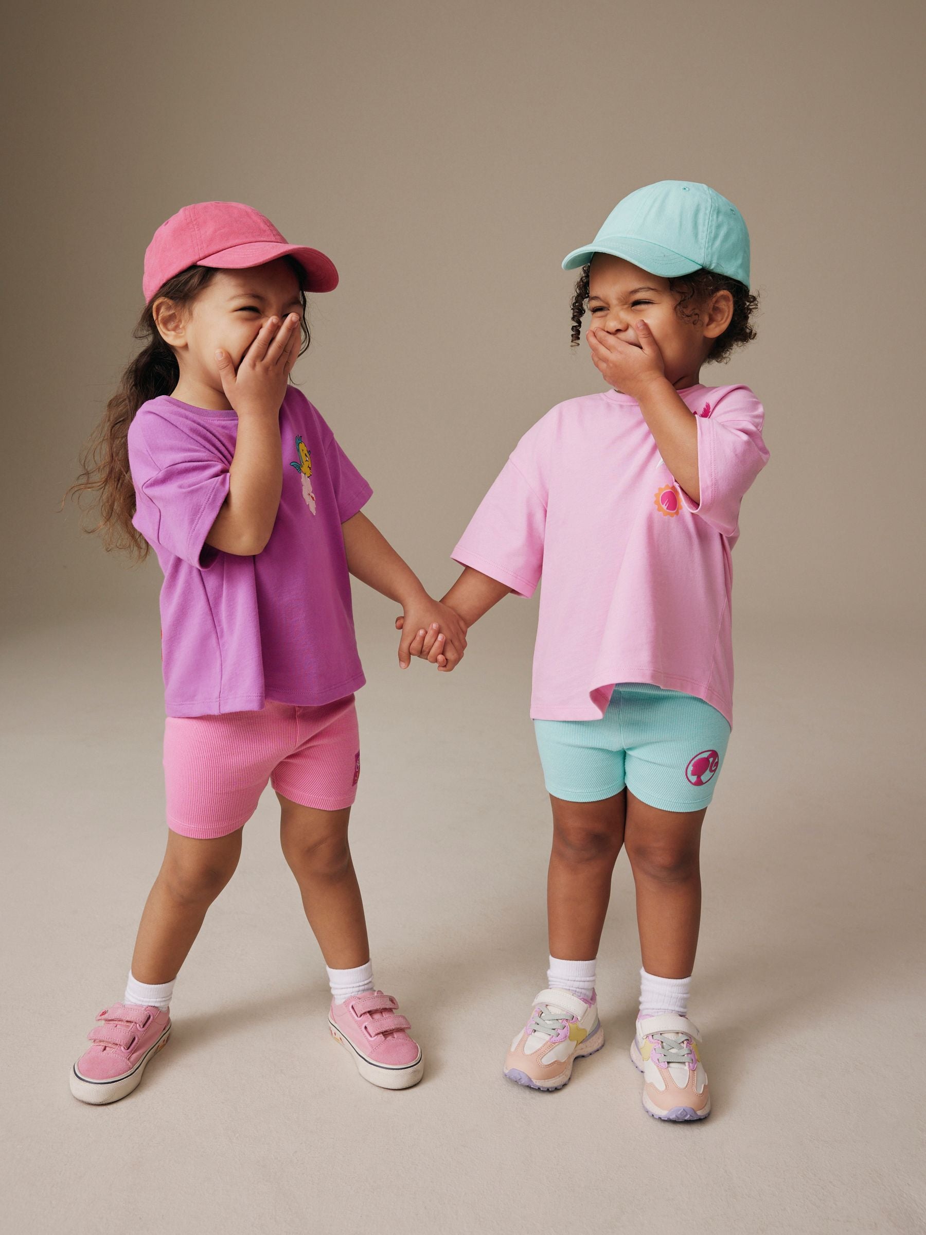 Pink Barbie Short Sleeve T-Shirt and Cycle Shorts Set (3mths-7yrs) image 3
