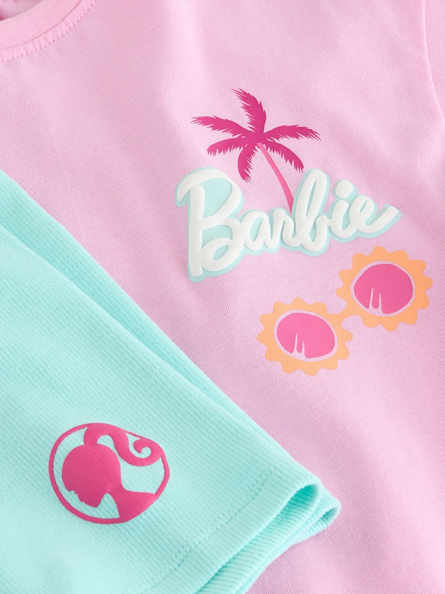 Pink Barbie Short Sleeve T-Shirt and Cycle Shorts Set (3mths-7yrs) image 8