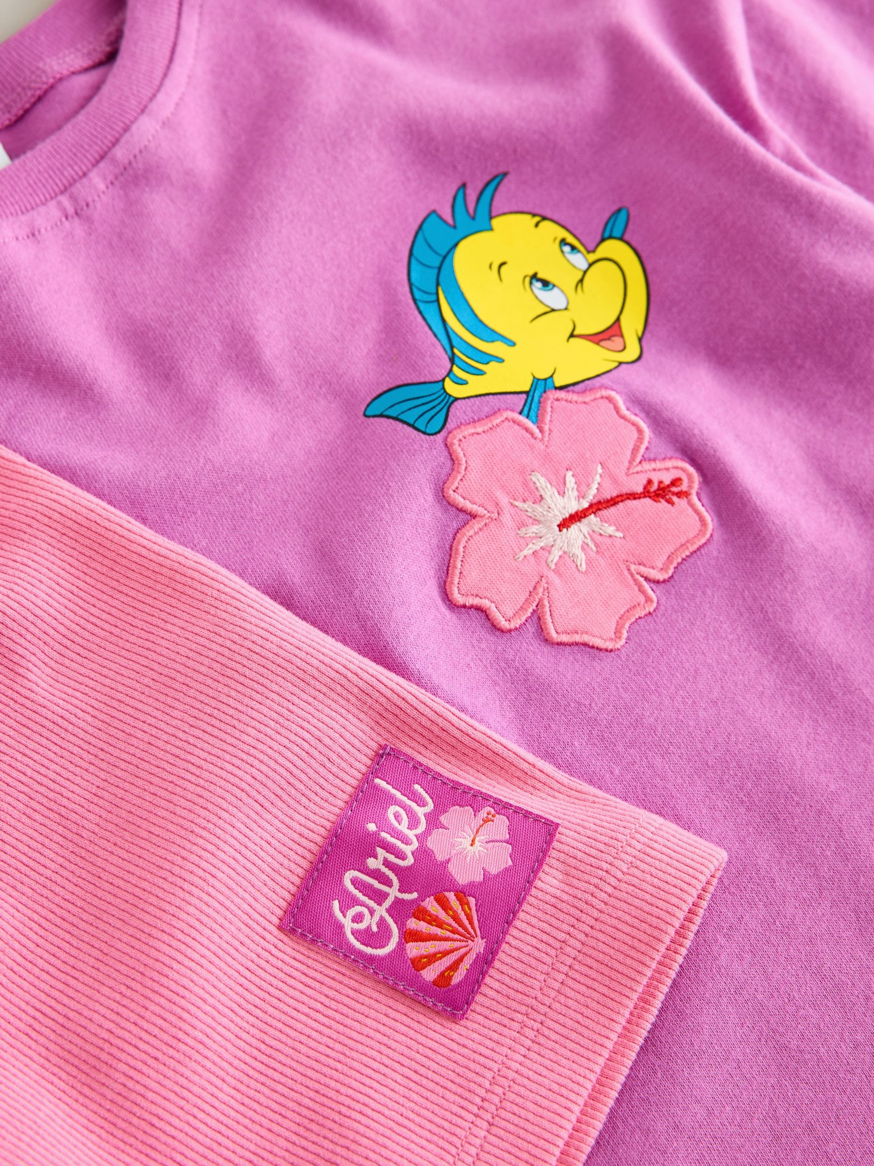 Purple Disney Little Mermaid Short Sleeve T-Shirt and Rib Cycle Shorts Set (3mths-7yrs) image 9