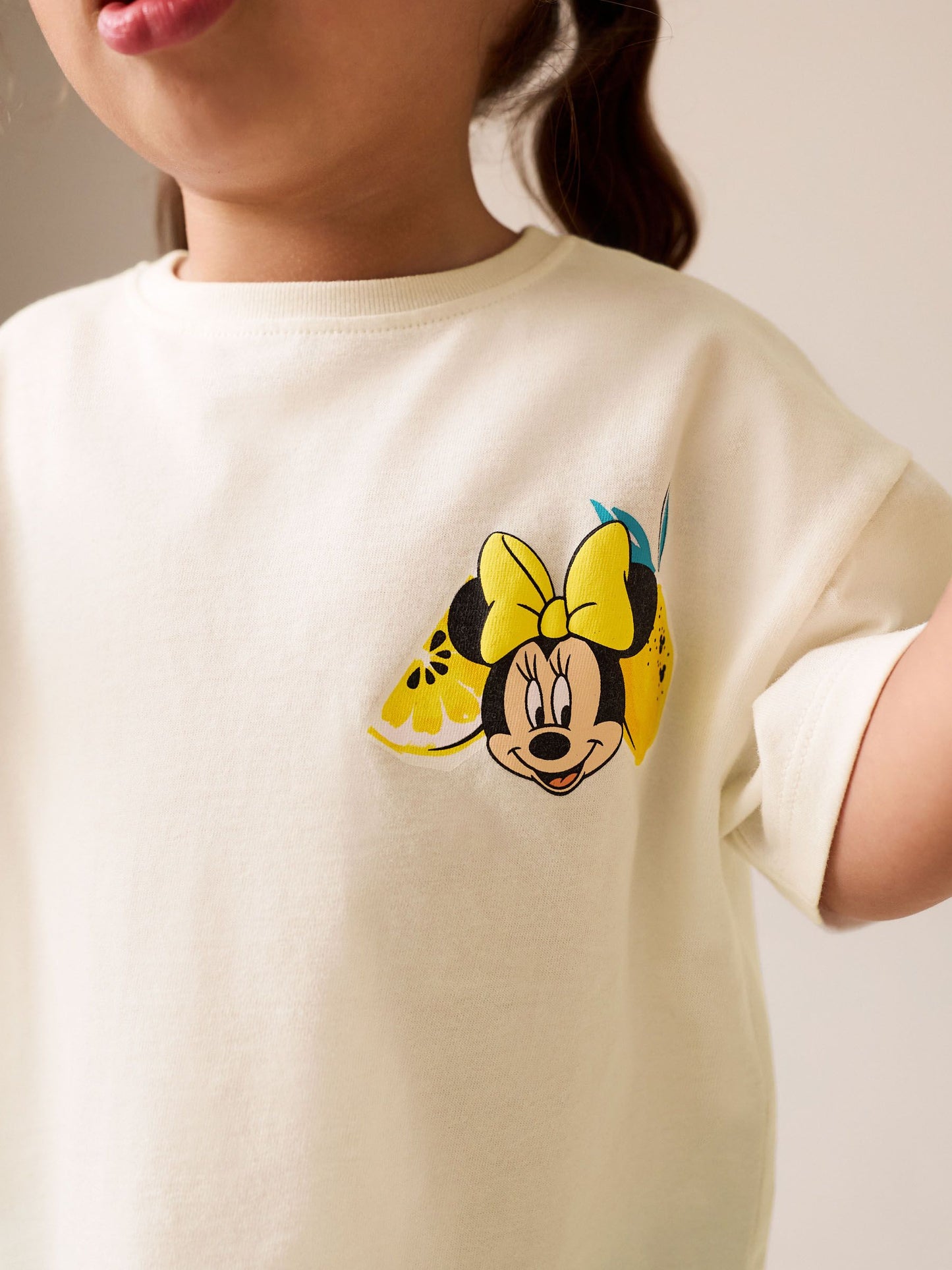Ecru White Disney Minnie and Mickey Short Sleeve Top and Shorts Set (3mths-7yrs) image 4