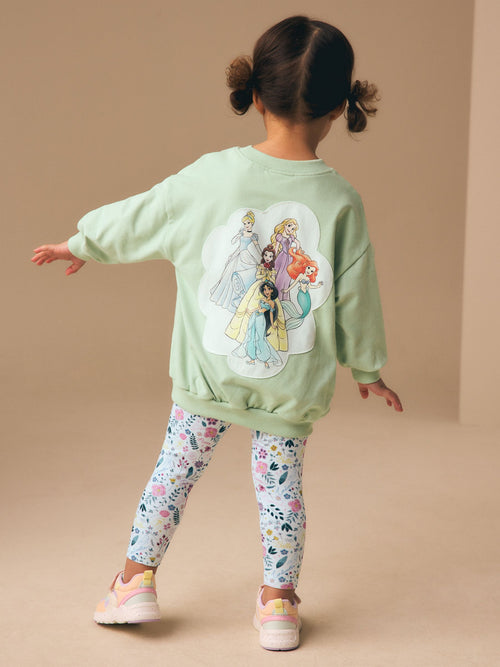 Green Disney Princess Long Sleeve Top and Leggings Set (3mths-7yrs) image 1