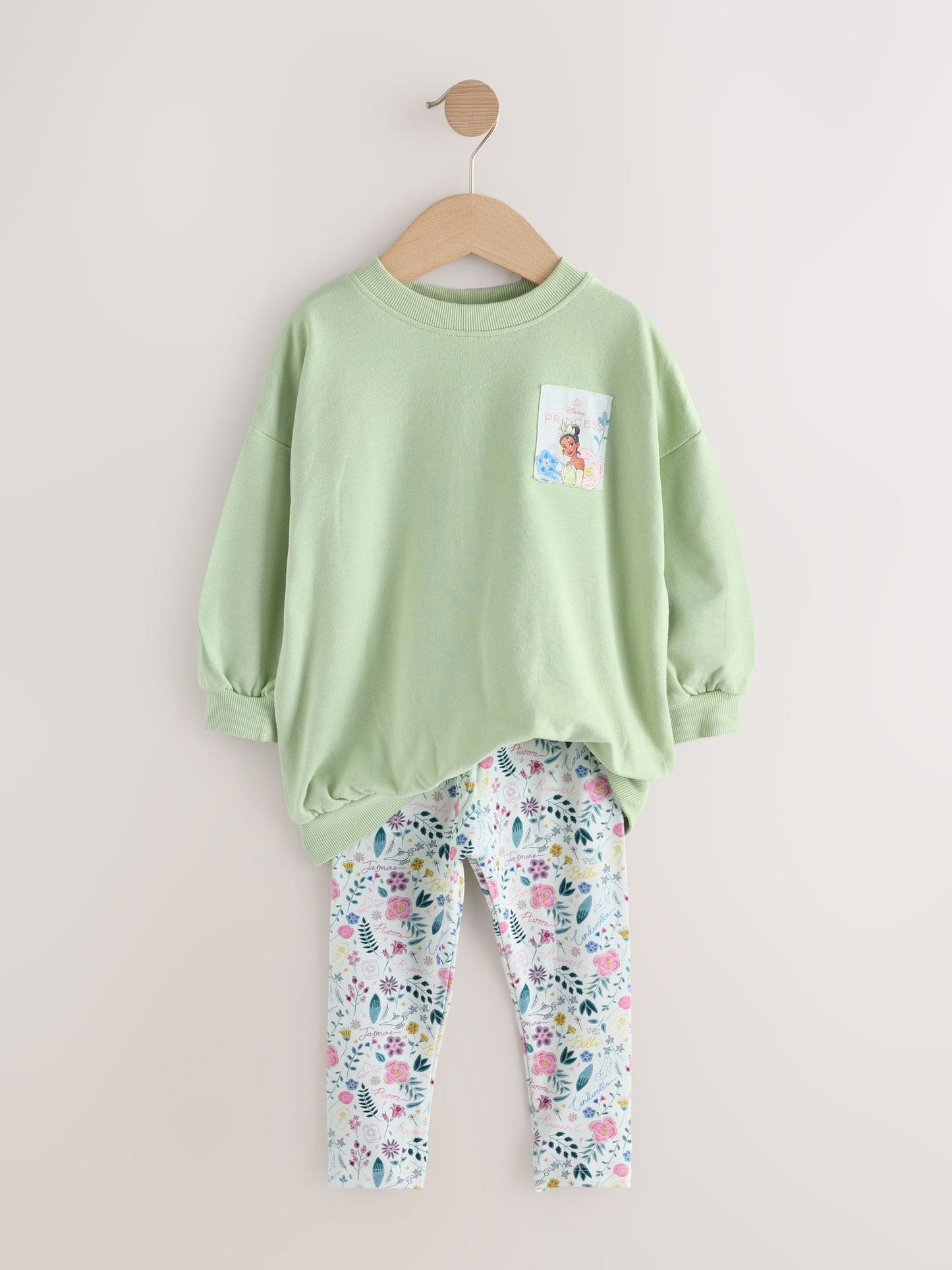 Green Disney Princess Long Sleeve Top and Leggings Set (3mths-7yrs) image 5