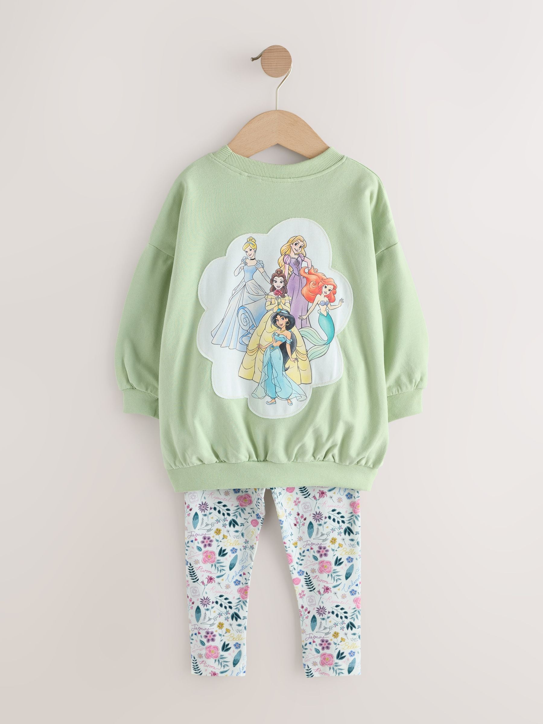Green Disney Princess Long Sleeve Top and Leggings Set (3mths-7yrs) image 6