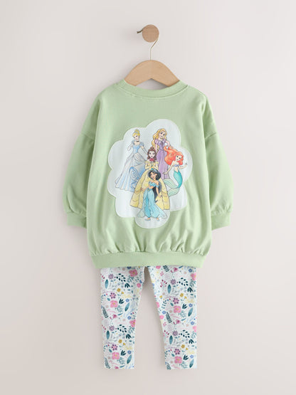 Green Disney Princess Long Sleeve Top and Leggings Set (3mths-7yrs) image 6