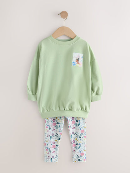 Green Disney Princess Long Sleeve Top and Leggings Set (3mths-7yrs) image 7