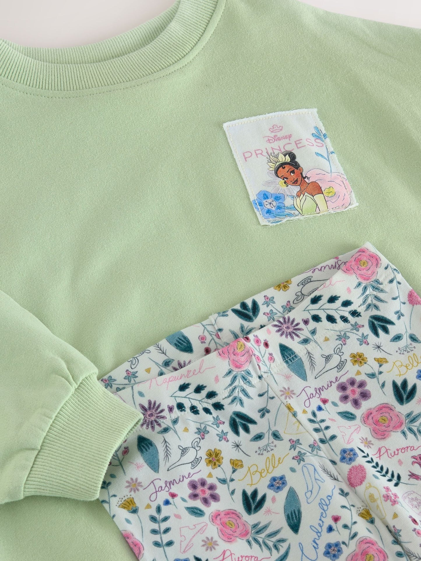 Green Disney Princess Long Sleeve Top and Leggings Set (3mths-7yrs) image 9