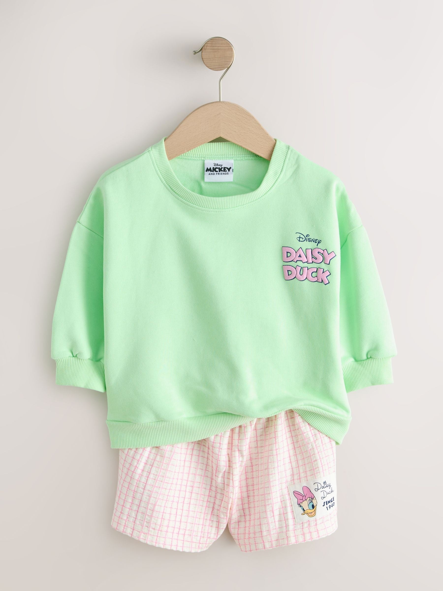 Green Daisy Duck Shorts Set (3mths-7yrs) image 5