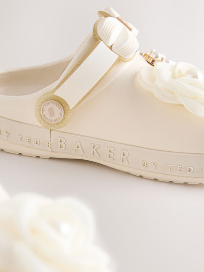 Baker by Ted Baker Ivory Bow Charm Clog Sandals image 4