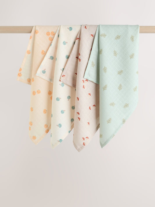 Autumn Baby Muslin Cloths 4 Pack image 1