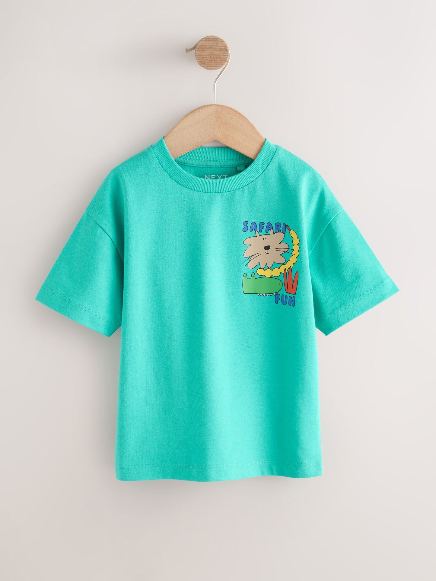 Aqua Blue Animal Short Sleeve Back Print T-Shirt (3mths-7yrs) image 4