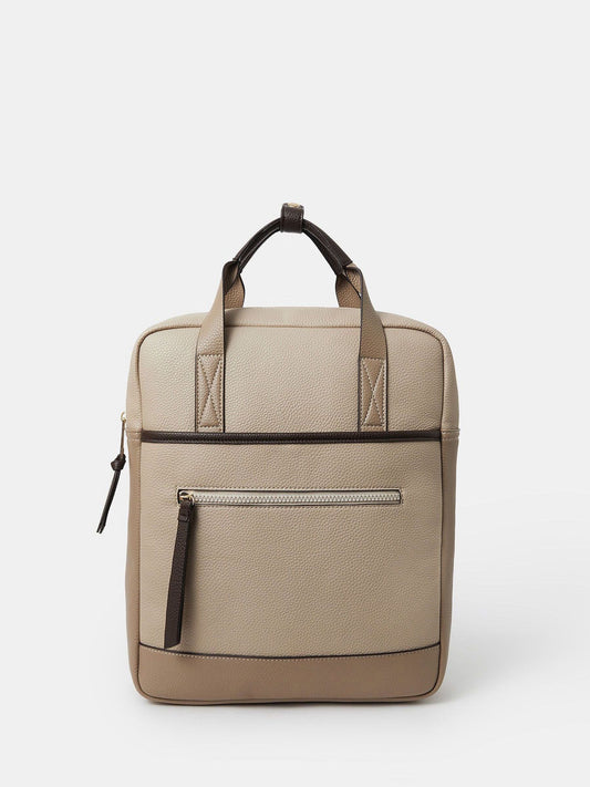 Accessorize Brown Pocket Top Handle Backpack image 1