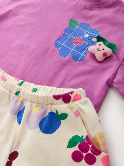 Purple/Green Top & Trousers Set 2 Pack (3mths-7yrs)