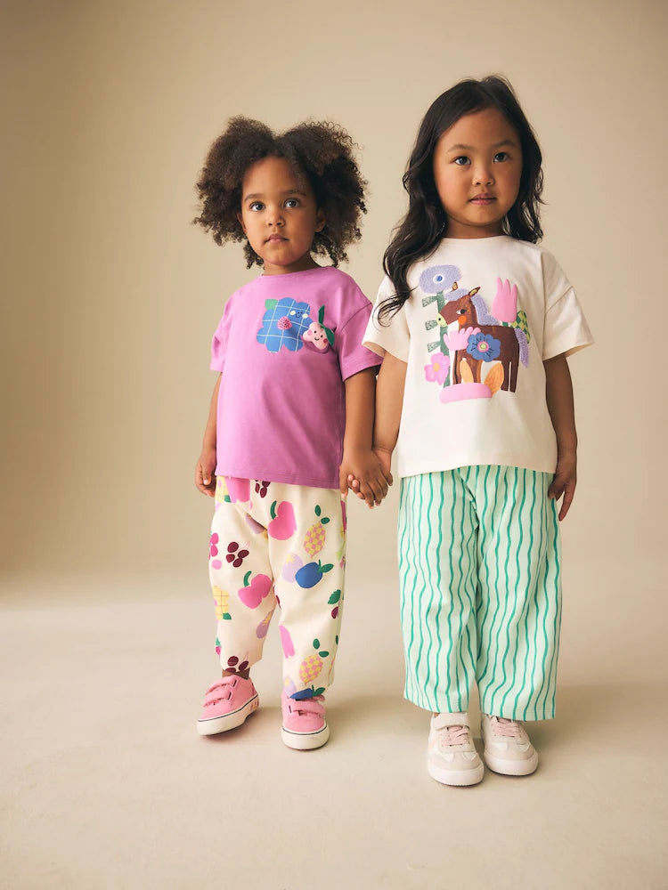 Purple/Green Top & Trousers Set 2 Pack (3mths-7yrs)