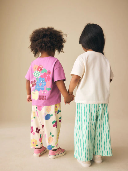 Purple/Green Top & Trousers Set 2 Pack (3mths-7yrs)