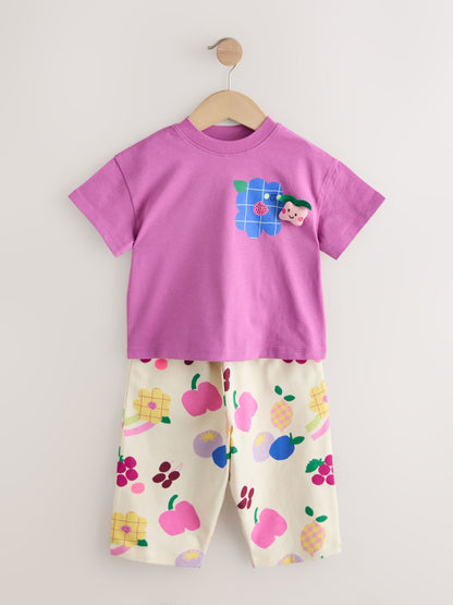 Purple/Green Top & Trousers Set 2 Pack (3mths-7yrs) image 7