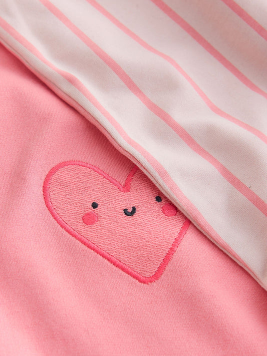 Pink Hearts Top & Trousers Set 2 Pack (3mths-7yrs) image 3