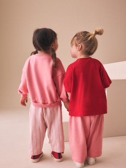 Pink Hearts Top & Trousers Set 2 Pack (3mths-7yrs) image 3