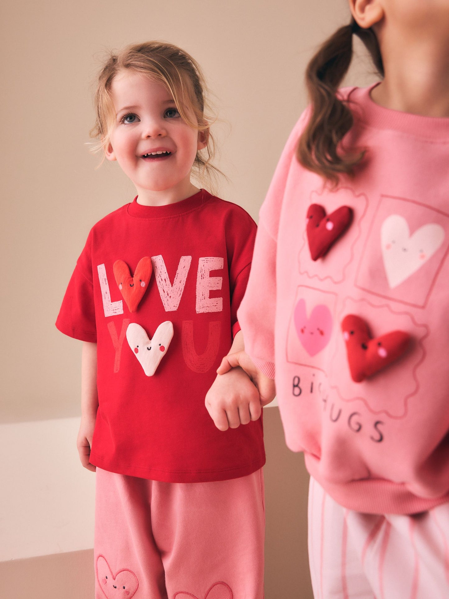 Pink Hearts Top & Trousers Set 2 Pack (3mths-7yrs) image 4