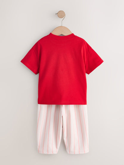 Pink Hearts Top & Trousers Set 2 Pack (3mths-7yrs) image 8