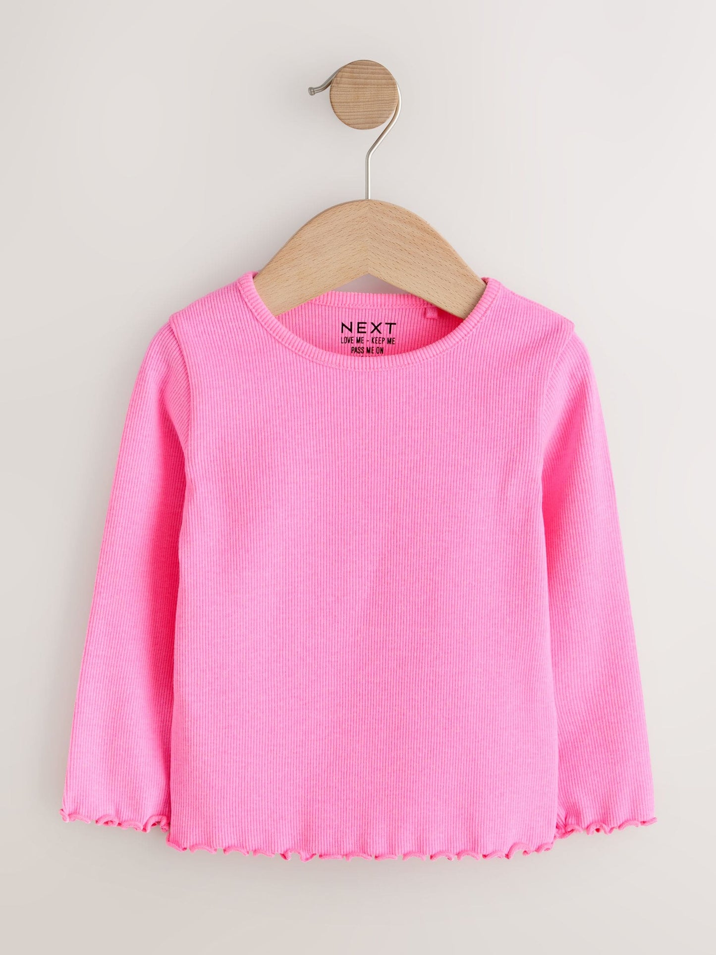 Dsiney Kidz - Pastel Rainbow Long Sleeve Ribbed Tops 5 Pack (3mths-7yrs) image 5
