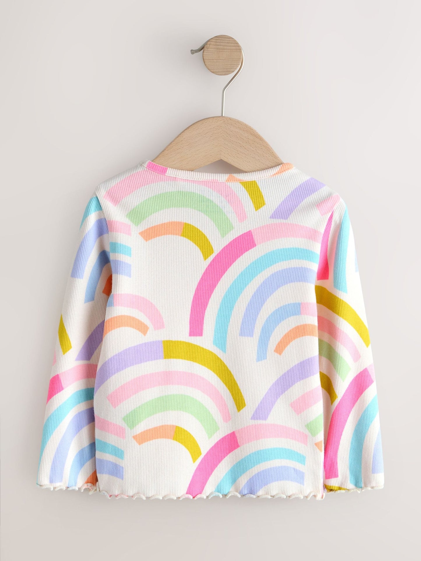 Dsiney Kidz - Pastel Rainbow Long Sleeve Ribbed Tops 5 Pack (3mths-7yrs) image 7