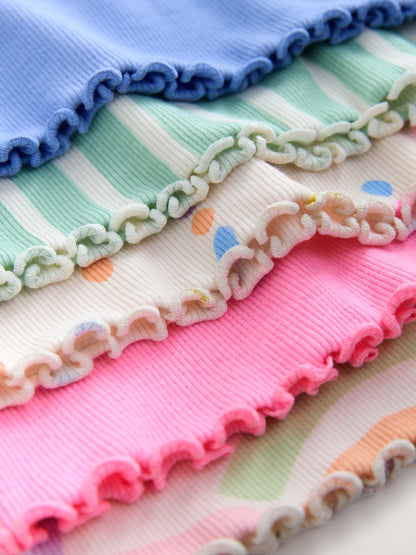 Dsiney Kidz - Pastel Rainbow Long Sleeve Ribbed Tops 5 Pack (3mths-7yrs) image 9