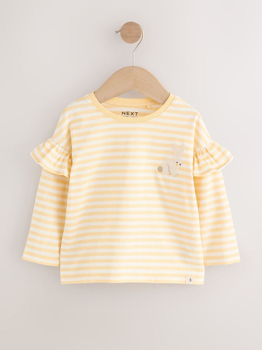 Dsiney Kidz - Neutral/Blue Long Sleeve T Shirts 4 Pack (3mths-7yrs) image 2